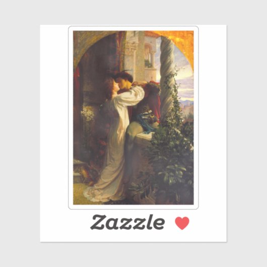 Romeo und Julia c. 1884 von Sir Frank Dicksee Aufkleber (Blatt)