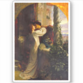 Romeo und Julia c. 1884 von Sir Frank Dicksee Aufkleber (Vorderseite)