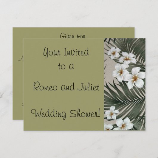 Romeo und Julia , Einladungen für Hochzeiten (Vorne/Hinten)