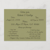 Romeo und Julia , Einladungen für Hochzeiten (Rückseite)