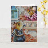 Romeo und Julia Field Mice Karte (Gelbe Blume)