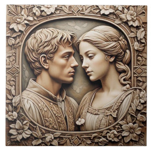 Romeo und Julia - Kunstgewerbe Keramik Tile Fliese