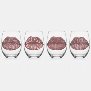 Romeo und Julia lips kiss quotes gläser Set