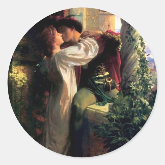 Romeo und Julia Runder Aufkleber (Vorderseite)