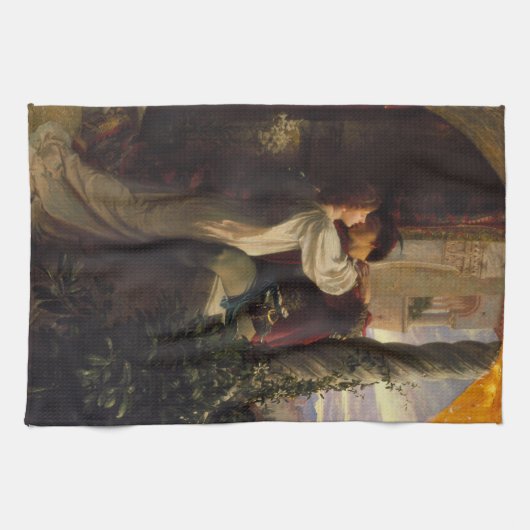 Romeo und Julia (von Frank Dicksee) Geschirrtuch (Horizontal)