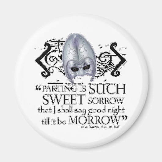 Romeo und Julia Zitat Magnet (Vorne)