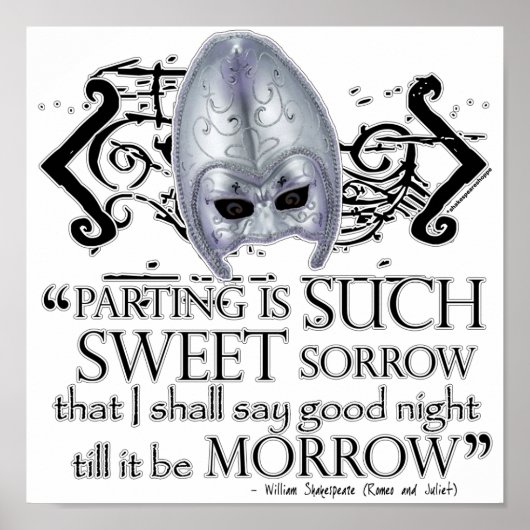 Romeo und Julia Zitat Poster (Vorne)