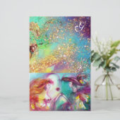 ROMEO UND JULIET, AQUAMARINES GOLD-GOLD-GLITZERN-M BRIEFPAPIER (Stehend Vorderseite)