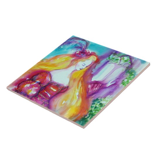 ROMEO UND JULIET BALCONY SCENE Wasserfarbe Fliese (Seite)