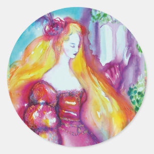 ROMEO UND JULIET BALKONSZENE RUNDER AUFKLEBER