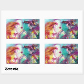 ROMEO UND JULIET / GOLD BLAUE GLITZERN RECHTECKIGER AUFKLEBER (Blatt)