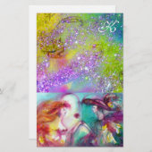 ROMEO UND JULIET, LILA GRÜNE GOLD GLITZERN BRIEFPAPIER (Vorne/Hinten)