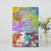 ROMEO UND JULIET, LILA GRÜNE GOLD GLITZERN BRIEFPAPIER (Stehend Vorderseite)