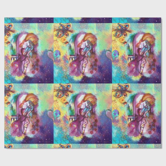 ROMEO UND JULIET Romantische Valentintagsherzen Geschenkpapier (Flach)