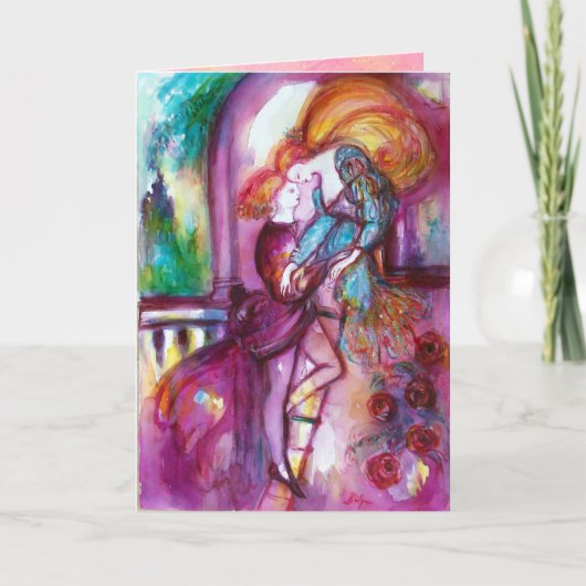 ROMEO UND JULIET Romantischer Valentinstag Feiertagskarte (Vorderseite)