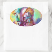 ROMEO UND JULIET Romantischer Valentinstag Ovaler Aufkleber (Tasche)