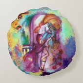 ROMEO UND JULIET Romantischer Valentinstag Rundes Kissen (Rückseite)