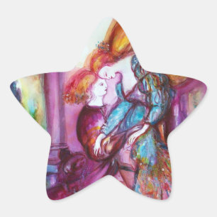 ROMEO UND JULIET / Valentinstag-Star Stern-Aufkleber