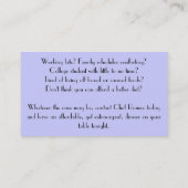 Romeos Visitenkarten Visitenkarte (Rückseite)