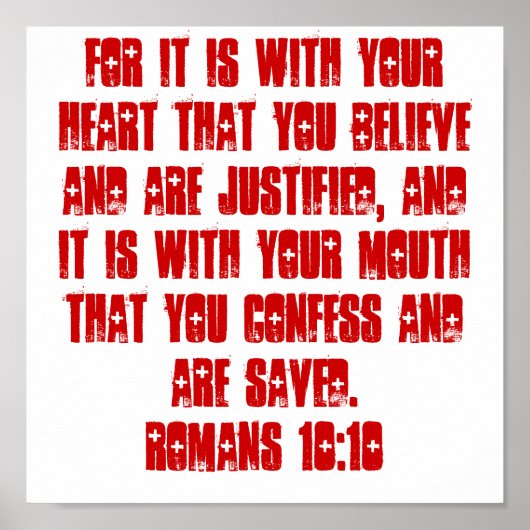 Römer 10:10 POSTER (Vorne)