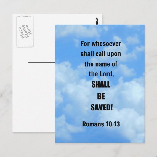 Römer 10:13 postkarte (Vorne/Hinten)