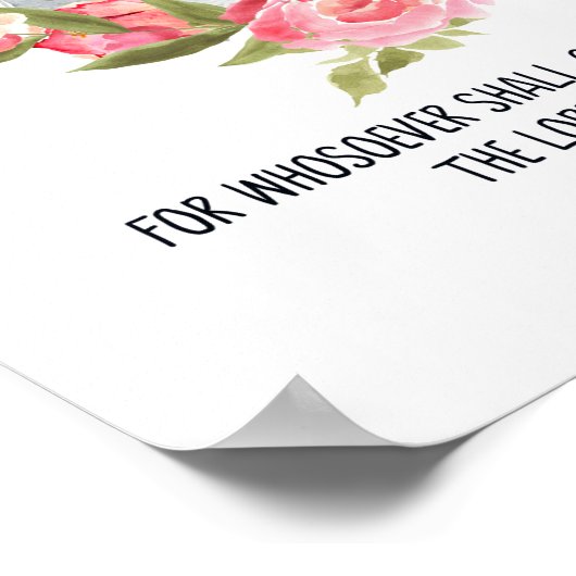 Römer 10:13, wird Gerettet werden, Name des Herrn, Poster (Ecke)