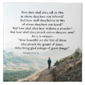 Römer 10:14-15 Wie dann sollen sie ihn anrufen Fliese (Vorderseite)