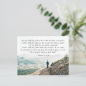 Römer 10:14-15 Wie dann sollen sie ihn anrufen Postkarte (Stehend Vorderseite)