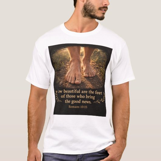 Römer 10,15 und Evangelium T-Shirt (Vorderseite)