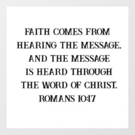 Römer 10:17 Custom Bible Verse Christlich Fensteraufkleber