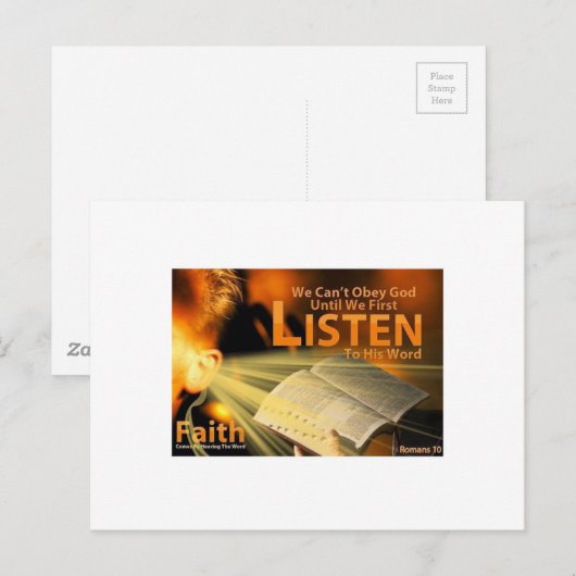 Römer 10:17 postkarte (Vorne/Hinten)