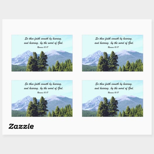 Römer 10:17 rechteckiger aufkleber (Blatt)