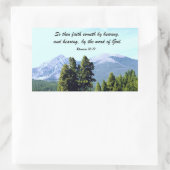 Römer 10:17 rechteckiger aufkleber (Tasche)