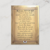 Römer 10:9-10 KJV-Karten Visitenkarte (Vorderseite)
