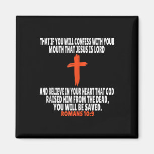 Römer 10_9 Bibelversen Schrift Tank Top Magnet