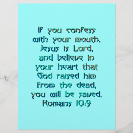 Römer 10:9 flyer (Vorne)