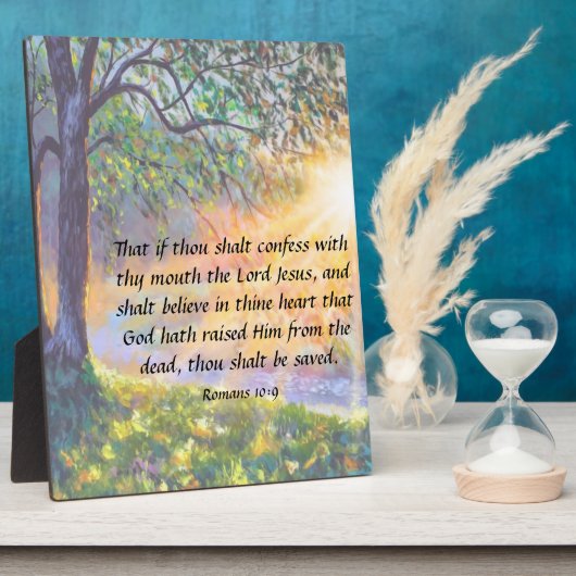 Römer 10:9 Plaque Fotoplatte (Seite)