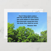 Römer 10:9 postkarte (Vorne/Hinten)