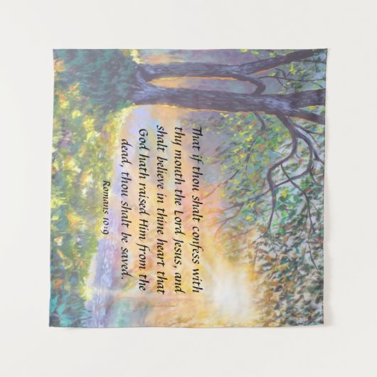 Römer 10:9 wandteppich (Vorderseite (Horizontal))