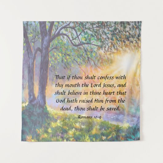 Römer 10:9 wandteppich (Vorderseite)