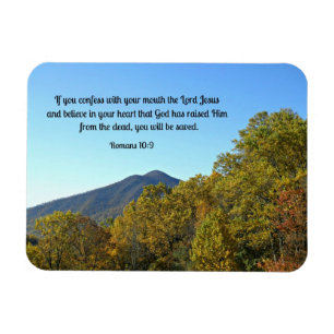 Römer 10:9 Wenn Sie mit Ihrem Mund gestehen ... Magnet