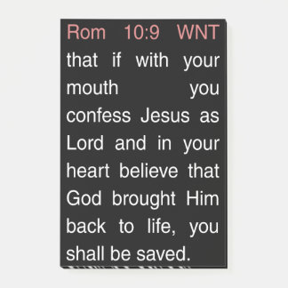 Römer 10:9 Weymouths Neues Testament Post-it Klebezettel