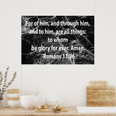 Römer 11:36 poster (Küche)
