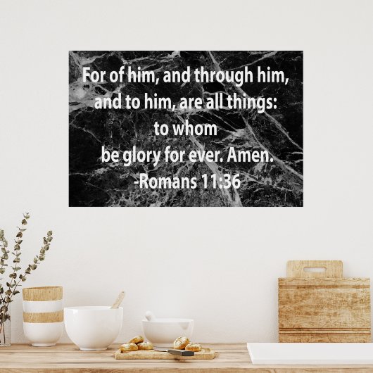 Römer 11:36 poster (Küche)