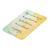 Römer 12:12 Bibel Verse Zitat Wasserfarbe Magnet (Linke Seite)