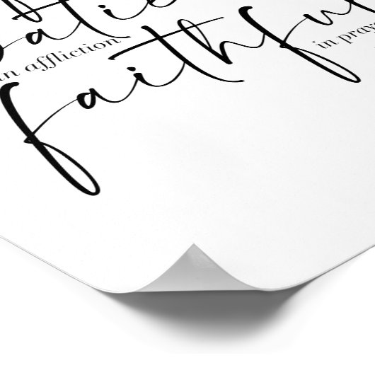 Römer 12:12 poster (Ecke)