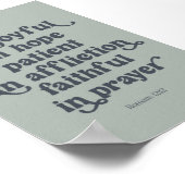 Römer 12:12 Poster (Ecke)