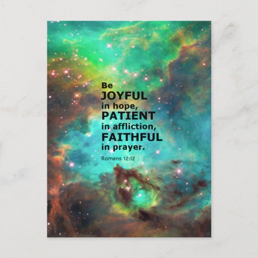 Römer 12:12 postkarte (Vorderseite)