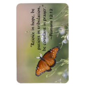 Römer 12:12 Schmetterling Magnet (Vertikal)