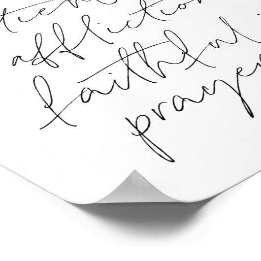 Römer 12:12 Script Poster (Ecke)